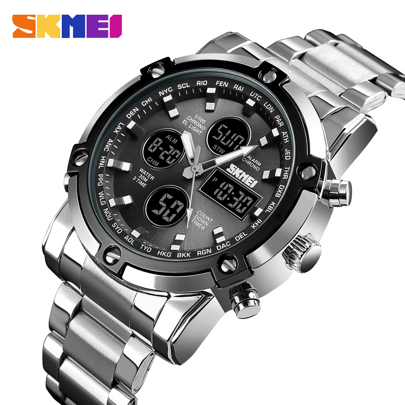 Skmei 1389 الرجال ثلاث مرات كو - مراجعة Gold 6138 وسعره